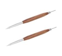 SHERCHPRY 2 Pezzi Penna Nail Art Doppia Punta Strumento Silicone per Disegni e Incisioni Unghie in Sandalo Ergonomico per e Te