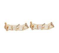 SHERCHPRY 2 Pezzi Spilla di musica d'onda barrette hair pin spille maglione spille con note musicali otomatone spille per cappelli in lega spille sul con note musicali lega (ferro)
