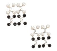 SHERCHPRY 2 Set Bottoni Senza Chiodi Pantaloni Stretti Tenditore Bottone Dei Jeans Elastico Pulsante Regolatore In Bassa Per Pantani Estensore Della Vita Dei Pantaloni Plastica 4 Pezzi * 2