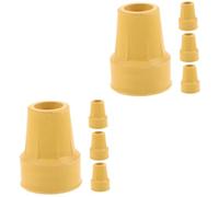 SHERCHPRY 2 Set Cuscinetti Per Le Stampelle Pastiglie Trekking Gomme Nero Suggerimenti Per I Camminatori Cuscinetti Per Bastoni Da Passeggio Gomma Da Cancellare Giallo 4 Pezzi * 2