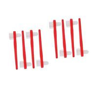 SHERCHPRY 2 Set Spazzola Per La Pulizia Della Protesi Setola B Ditta Spazzolino Da Viaggio Spazzolino Da Denti Per Adulti Piccola Spazzola Per La Pulizia Di Fermo Pp Rosso 4 Pezzi*2