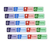 SHERCHPRY 20 Adesivi per Etichette del Cestino dei Rifiuti Autoadesivi Impermeabili per Raccolta Differenziata, Adesivi Riciclabili per Bidoni da Esterno e Interno, Promemoria per