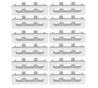 SHERCHPRY 20 Pezzi Copertura per Troppopieno Lavabo Bagno in Plastica Argento Resistente alla Deformazione Forma Rettangolare, Accessorio Versatile per Cucina e Bagno