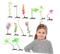 SHERCHPRY 20 Pezzi Pianta clip per fermagli per con germogli di piante spillo germoglio Carino Non slip festival Piccolo clip per accessori rave per le donne plastica