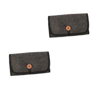 SHERCHPRY 2pezzi Borsa Organizer Per Cinturini Orologio Pochette Compatta Per Accessori e Cinturini Di Smartwatch Pratica e Resistente Per Viaggi e Uso Quotidiano Scuro Con