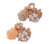 SHERCHPRY 2pezzi Fermaglio per Capelli Donna Elegante Forcina Piccola e Delicata in Lega per Tenere i Capelli Indietro Durante la Routine di Bellezza e Cucina Accessorio per Compleanni