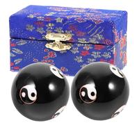 SHERCHPRY 2pezzi Palline Metalliche Per Massaggio Manuale Per Esercizi Mani e Sollievo Stress Sfera Di Resistente Con Design Feng Shui Per Fitness e Relax