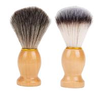 SHERCHPRY 2pezzi Pennello Da Barba in Nylon Spolverino Per Per Rasatura Manuale e Pulizia Del Legno Resistente Testina Morbida Per Schiuma Fine Pratico e Compatto Per Uso Quotidiano