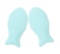 SHERCHPRY 2pezzi Piumino per Cipria in Silicone Piumino per Cosmetici Delicato sulla Piccolo Strumento per Trucco Forma di Pesce per Trucco Portatile e Comodo