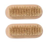 SHERCHPRY 2pezzi Spazzola per Unghie Setole di Cinghiale Due Lati Spazzola per Manicure e Pedicure in Legno Strumento per Pulizia delle Unghie Piedi