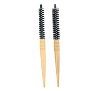 SHERCHPRY 2pezzi Spazzola Rotonda Per Capelli Piccola in Legno Spazzola a Cilindro Per Styling Per Asciugatura Capelli Portatile Adatta Per Donne e Uomini