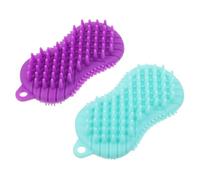 SHERCHPRY 2pezzi Spazzola Silicone per Corpo e Massaggio Setole Esfolianti per Strumento da Bagno per Rimuovere Cellule Morte e Trucco