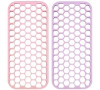 SHERCHPRY 2pezzi Tappetino Resistente Al Silicone Per Piastra Per e Arricciacapelli Design Antiscivolo Adatto Per Uso Domestico Salone