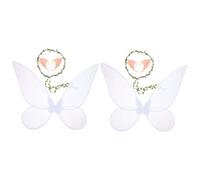 SHERCHPRY 2sets Accessori Per Costumi Da Fata Di Farfalla Cerchietto Con Fiori e Orecchie Da Folletto Per Feste Di Carnevale e Cosplay Per Bambine e Adulti