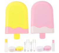 SHERCHPRY 2sets Porta Lenti Contatto Piccolo e Leggero Scatola Ermetica per Lenti Cosmetiche Comodo Organizer da Viaggio per Contatto Colore Casuale