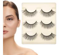 SHERCHPRY 3 Paia 3d Ciglia Finte Ogni Ciglia Da Gatto Impostore Ciglia Soffici Falso Aspetto Naturale Esile Ciglia Corte Trucco Ciglia Finte Occhio Volume Fibra Artificiale Nero