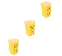 SHERCHPRY 3 Pezzi Barile Di Rifiuti Sanitari Ago Per Lo Smaltimento Degli Aghi a Casa Needle Disposal Container Tagliente Per Aghi Pp Giallo
