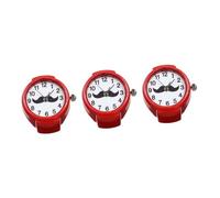 SHERCHPRY 3 Pz orologio ad anello guarda gli uomini dell'anello anello decorativo anello per uomo anulare ladies watch women watch orologio da dito rotondo decorazioni per orologi AbS rosso