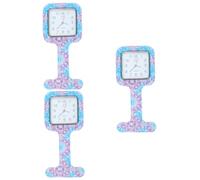 SHERCHPRY 3 Pz orologio da infermiere medico perno da allattamento collane di moda per donne alla moda orologio da tasca dottoressa femi da appendere quadrato sospeso