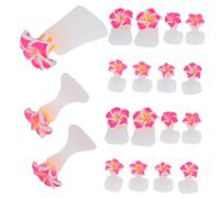 SHERCHPRY 3 Set Toe Separation Nail art Tool divisore separatori di nail art corretto distanziatori arte separatori delle dita separatori per le dita dei piedi per smalto Gel di silice rosa