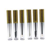 SHERCHPRY 3 Set Tubetti Gloss Tappi Dorati Vuoti Per Cosmetici Per Eyeliner Brush Per E Lip Gloss Pratici E Leggeri Per Viaggi E 6 Pezzi*3