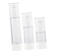 SHERCHPRY 3pezzi Bottiglia Viaggio Per Shampoo Bottiglia Lozione Portatile Mini Bottiglia in Plastica Sottovuoto Dei Cosmetici Bianca