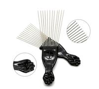 SHERCHPRY 3pezzi Pettine Per Capelli in Metallo Manico Abs Rigido e Denti in Alluminio Resistente Per Capelli Lunghi Ricci o Fragili Senza Tira