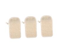 SHERCHPRY 3pezzi Sacchetto Per Sapone in e Lino Coulisse Esfoliante e Schiumogeno Per Bagno e Doccia Come Spugna Viaggio e Panno Per Pulizia Del