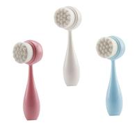 SHERCHPRY 3pezzi Spazzola Per in Silicone Doppia Faccia Per Pulizia Del e Massaggio Sulla Pratica e Leggera Da Trasportare