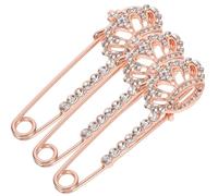 SHERCHPRY 3pezzi Spilla Corona Strass Brillanti Spilla da Donna per Cardigan e Scialli Accessorio Decorativo per Abbigliamento