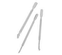 SHERCHPRY 3pezzi Spingi Cuticole per Manicure Strumento Doppia Estremità in Acciaio Inossidabile Raschietto per Rimozione delle Cuticole Morta Kit per Pulizia delle Unghie