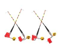 SHERCHPRY 4 Pezzi Allarme Abboccata da Pesca Indicatore di Morso LED Clip-on Plastica e Metallo Alta Sensibilità per Canne e Valvole a Galleggiante Pesca Notturna