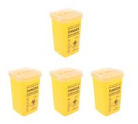 SHERCHPRY 4 Pezzi Barile Di Rifiuti Sanitari Ago Contenitore Tagliente Contenitori Per Lo Smaltimento Degli Aghi Disposal Container Disposal Container Pp Giallo