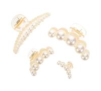 SHERCHPRY 4 Pezzi Fermagli Artiglio con Perle Eleganti per Capelli Sottili Clip in Piccole e Medie per Ragazze Accessori Versatili per Acconciature Quotidiane e Occasioni Speciali