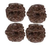 SHERCHPRY 4 Pezzi Parti portatile palline sfuse palloni decorativi palline da massaggio portatili palline per l'allenamento delle palline lisce Legno di agar vietnamita Marrone