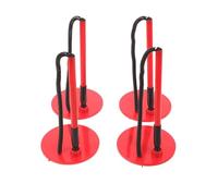 SHERCHPRY 4 Pezzi Penna da Scrivania con Base Rotonda Adesiva, Set 4 Pezzi con Catena a Molla in Plastica, Inchiostro Gel Nero 0,5 Mm, Penne da Banco Sicure per Ufficio, Banca e Reception