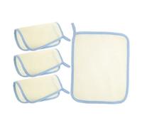 SHERCHPRY 4 Pezzi strofinaccio da bagno bolla per il lavaggio del viso salviette esfolianti panno esfoliante lava viso asciugamano strofinato lavare i panni per la doccia Nylon Beige