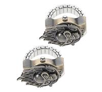 SHERCHPRY 4 pz diamante anello orologio in lega di zinco Ghost Man Death Skull, Come mostrato, 2 pezzi, 3X3CMx2pcs