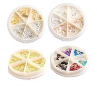 SHERCHPRY 4 Scatole Decorazioni Unghie Farfalle Colorate Pz per Manicure e Creativa Facile Applicazione su Unghie Naturali o Artificiali per Decorare Anche Altri