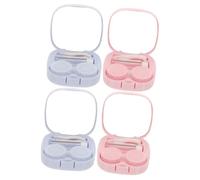 SHERCHPRY 4 Set custodia per lenti a contatto portatile Astuccio custodia per gli occhiali Caso di viaggio custodia degli occhiali da viaggio piccoli accessori Bicchiere