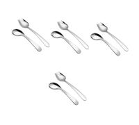 SHERCHPRY 4 Set Forchetta Cucchiaio A Gomito Mano Alimentatore Anziano Forma Utensile Disabilità Primo Piccolo Cucchiai Per Lo Svezzamento Maniglia Argento Acciaio Inossidabile 2 Pezzi*4