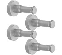 SHERCHPRY 4 Set Gancio da Parete in Alluminio Spaziale Argento Opaco, Resistente e Pratico, per Appendere Asciugamani e Abiti in Cucina o Corridoio