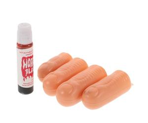 SHERCHPRY 4pezzi Dito di Halloween Insanguinato Mano Finta e Parti del Corpo Rotte di Dita Finte per Feste in Maschera Trucco Speciale e Decorazioni per Feste di Halloween