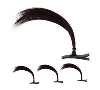 SHERCHPRY 4pezzi Forcine Parrucca Nera e Fermaglio Becco d Anatra Accessori Per Capelli Per Cosplay e Uso Quotidiano Decorazione Treccia Laterale Leggera