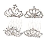 SHERCHPRY 4Pezzi Tiara Per Corone Piccole Con Pettinini Per Cerimonie Accessori Decorativi Per Ragazze