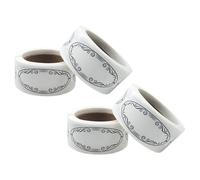 SHERCHPRY 4Roll Etichette Adesive per Barattoli Etichette Rimovibili per Congelatore e Frigorifero Ovali Bianche Scrivibili per Contenitori Cucina e Ristorante Adesive Resistenti per Vasi in