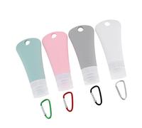 SHERCHPRY 4sets Bottiglie Silicone Ricaricabili Per Liquidi e Lozioni Contenitori Colori Gancio Per Appenderli