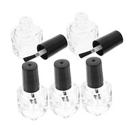 SHERCHPRY 5 Pezzi bottiglia di smalto vuota smalto vuoto chiaro piazza Polacco bottiglie vuote di smalto gel bottiglie liquide bottiglia per la distribuzione del viaggio