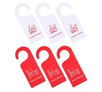 SHERCHPRY 6 Pezzi Cartelli Bifacciali Non Disturbare e Pulire la Stanza in PVC per Porte Hotel Ufficio e Casa Gancio per Maniglia Comunicazione Chiara per Privacy e Pulizia