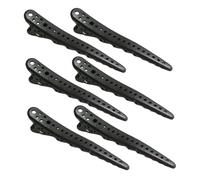 SHERCHPRY 6 Pezzi Clip Nere Plastica Resistente Fermagli Piccoli e Pratici per Parrucchieri Segni Accessori Salon per Tutte Età